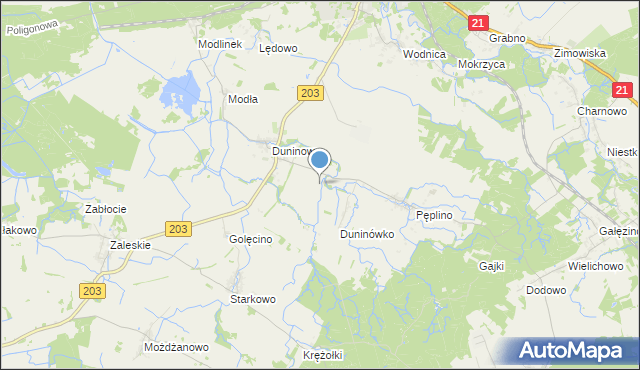 mapa Kolonia Duninowo I, Kolonia Duninowo I na mapie Targeo